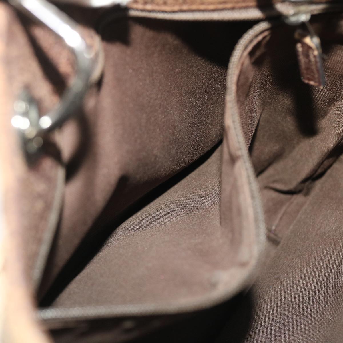 GUCCI GG Canvas Hand Bag Beige Brown 50409