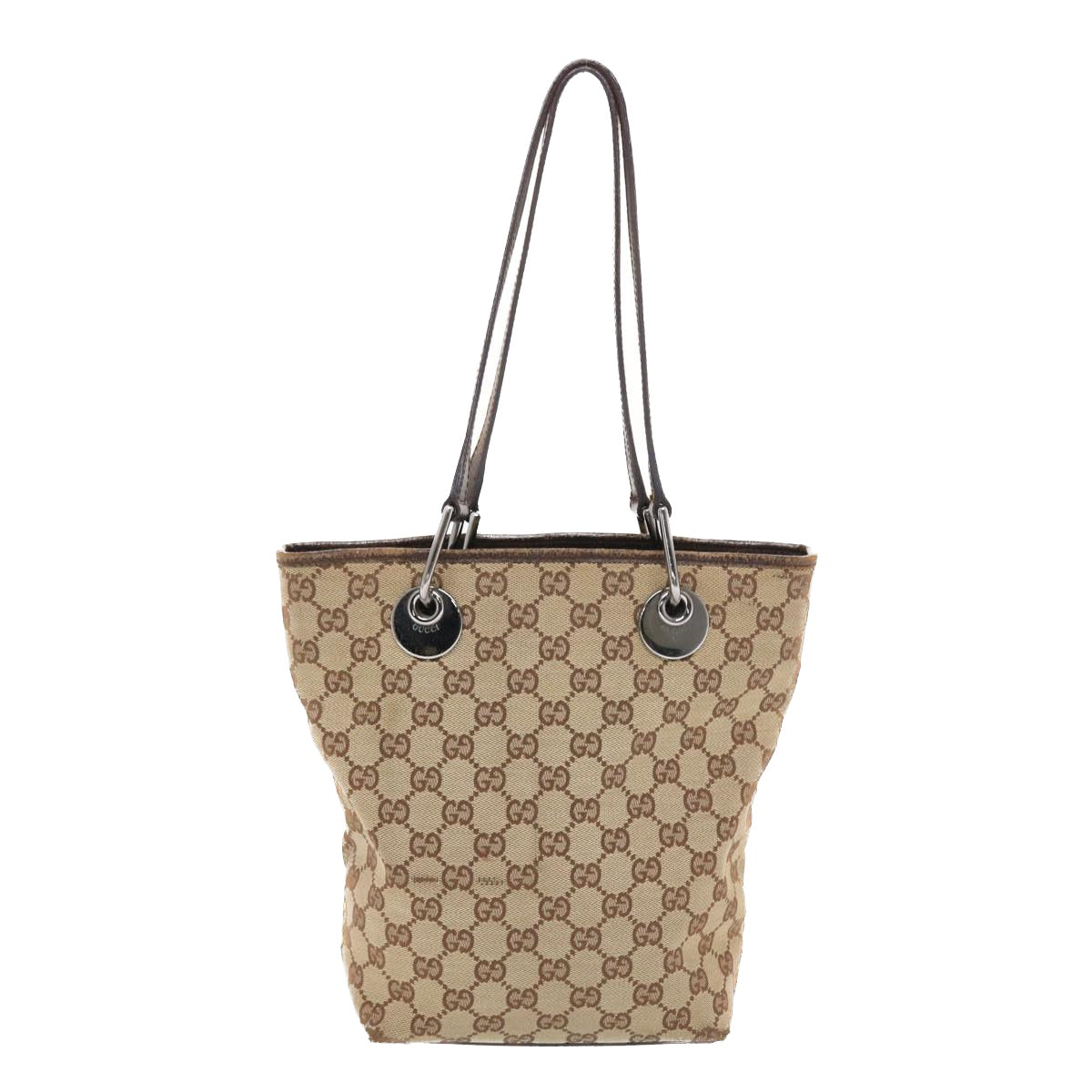 GUCCI GG Canvas Hand Bag Beige Brown 50409