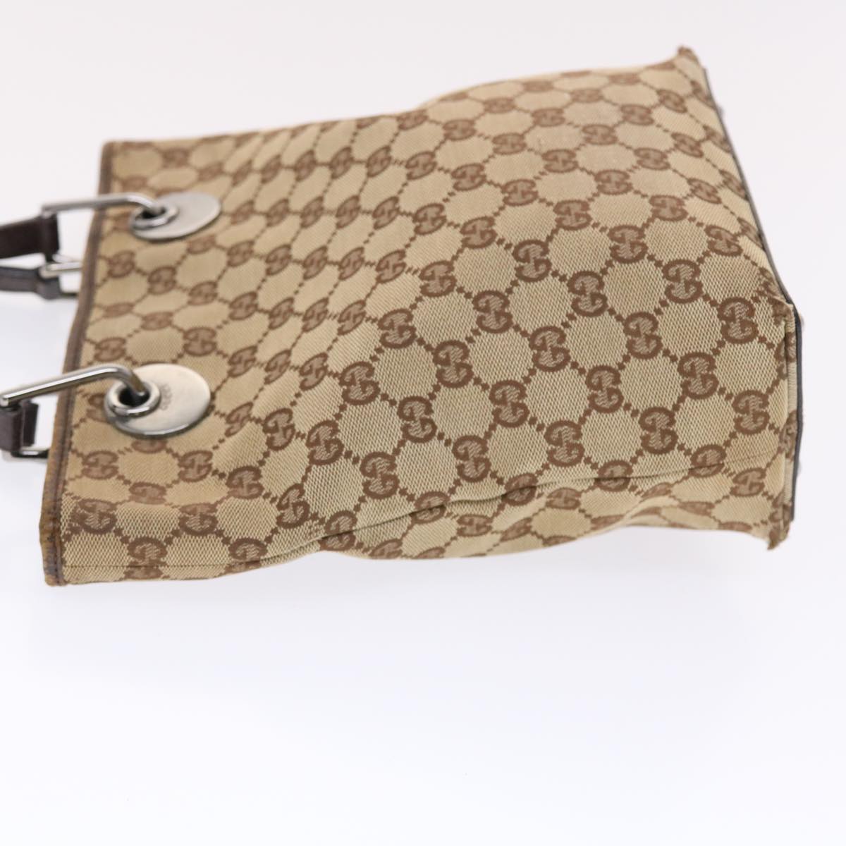 GUCCI GG Canvas Hand Bag Beige Brown 50409