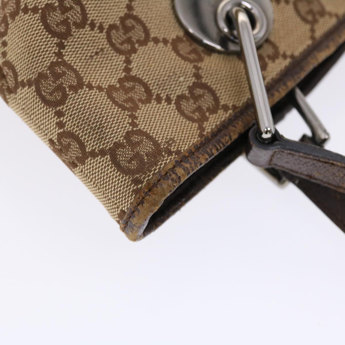GUCCI GG Canvas Hand Bag Beige Brown 50409