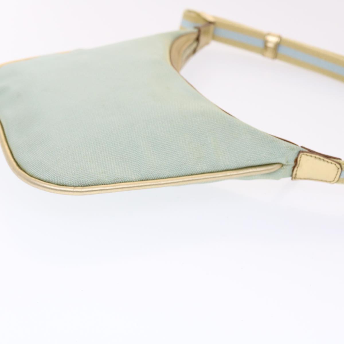 GUCCI Sherry Line Shoulder Bag Light Blue Gold 50417