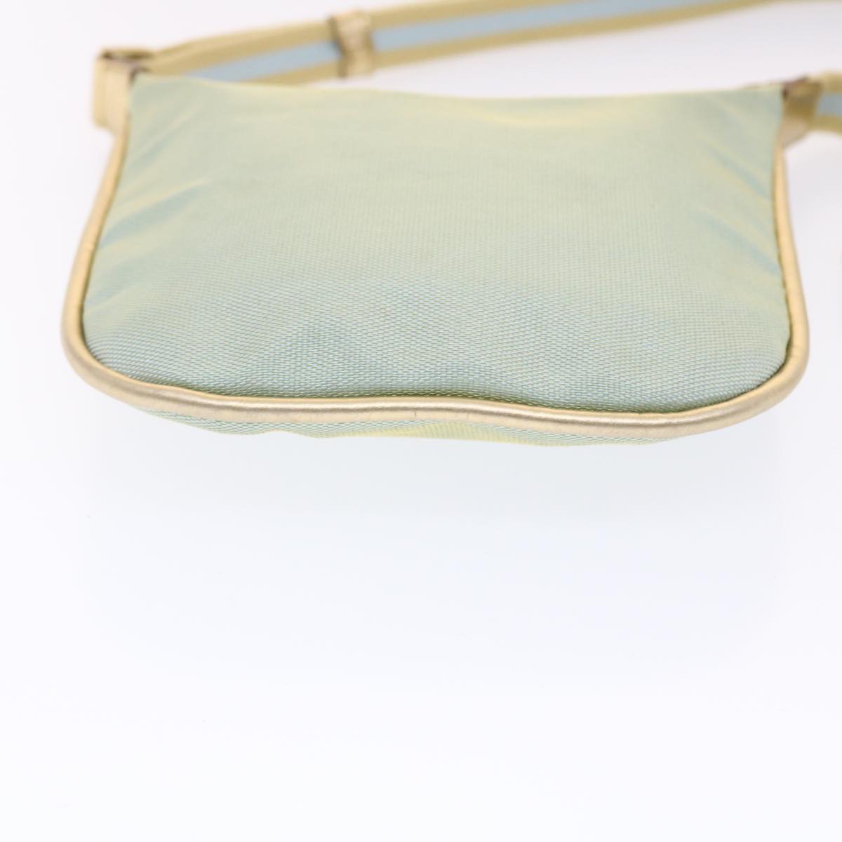 GUCCI Sherry Line Shoulder Bag Light Blue Gold 50417