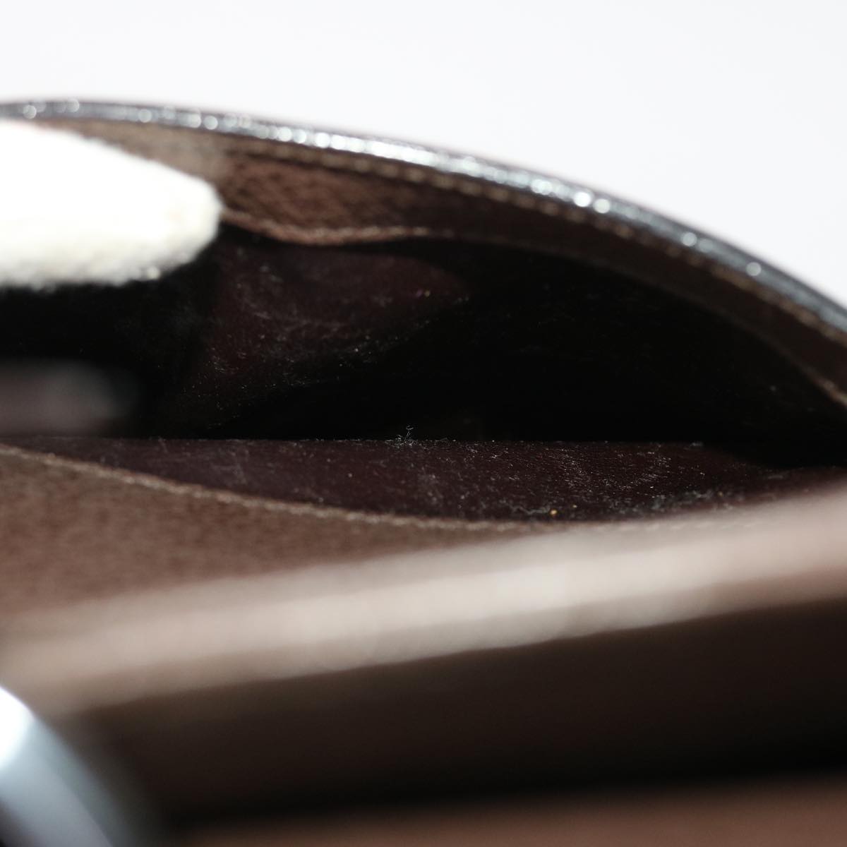 GUCCI Hand Bag Leather Brown Black 50419