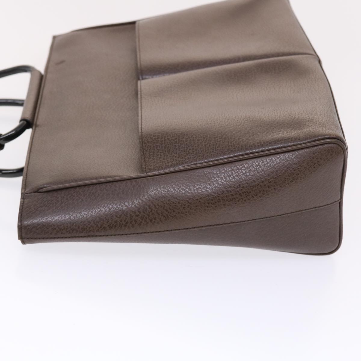 GUCCI Hand Bag Leather Brown Black 50419