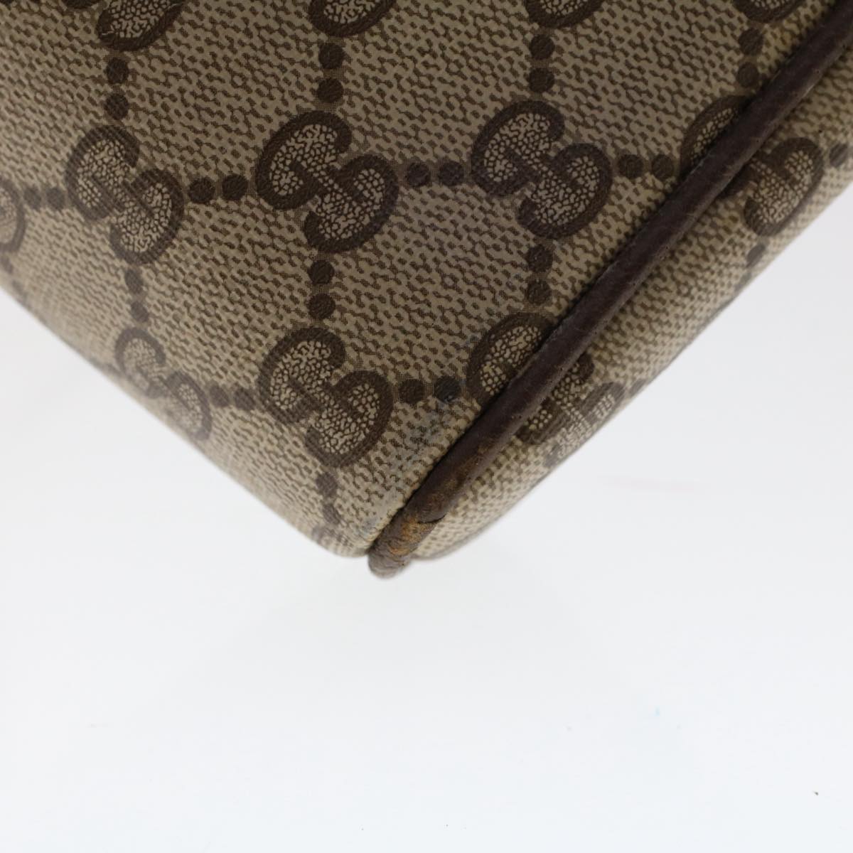 GUCCI GG Canvas Shoulder Bag PVC Leather Beige 50515