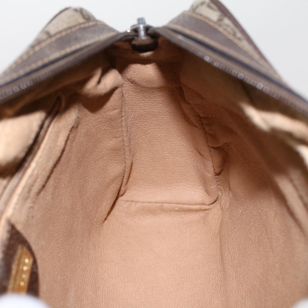 GUCCI GG Canvas Shoulder Bag PVC Leather Beige 50515