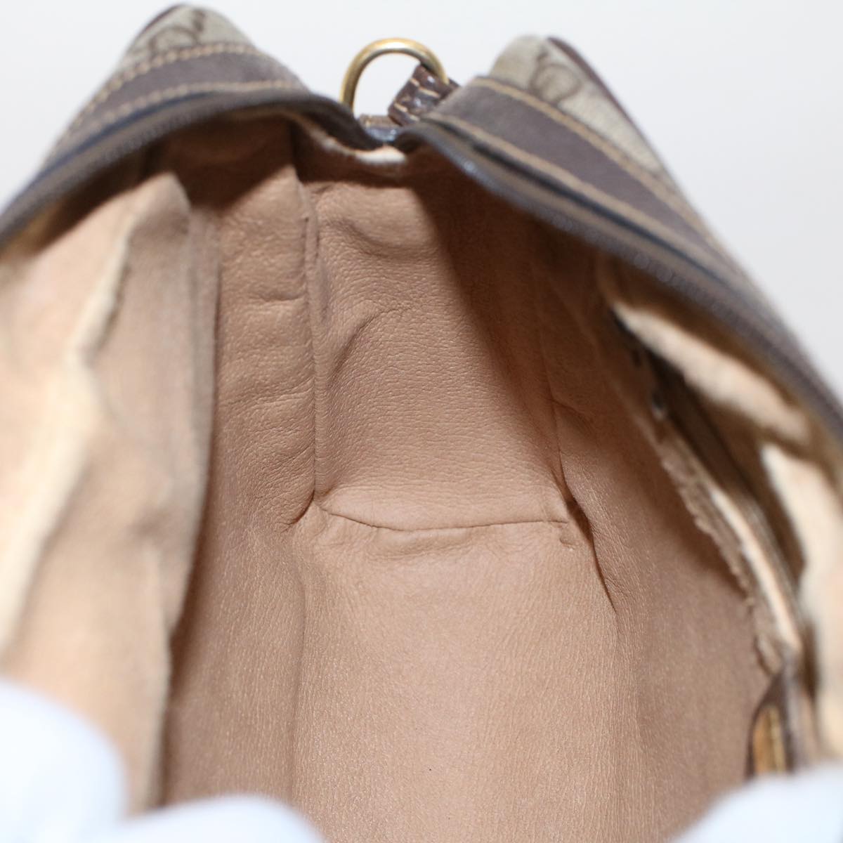 GUCCI GG Canvas Shoulder Bag PVC Leather Beige 50515