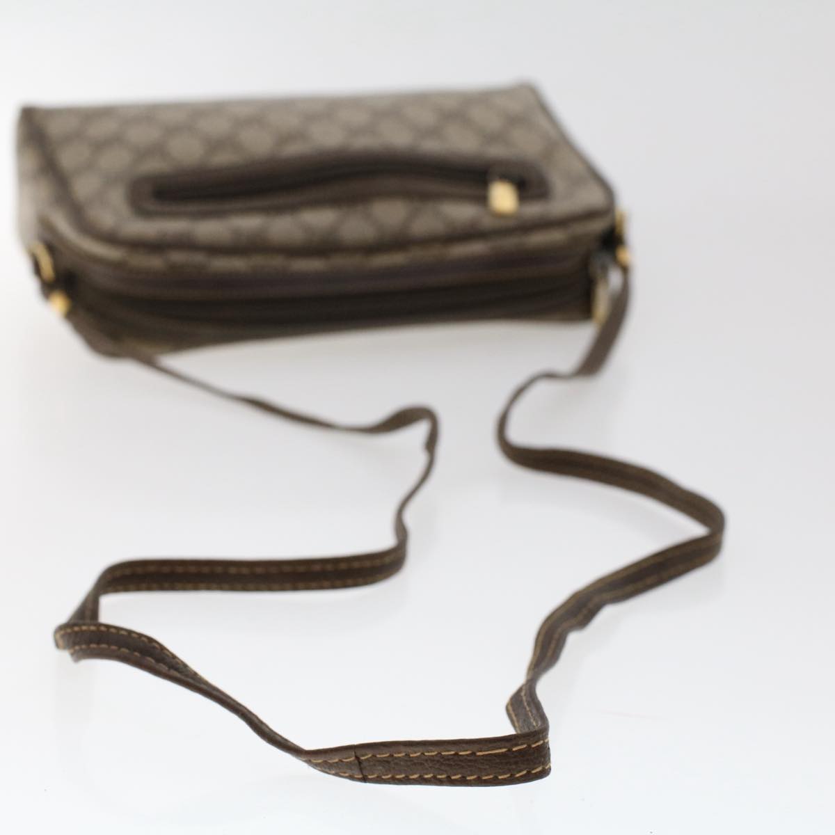 GUCCI GG Canvas Shoulder Bag PVC Leather Beige 50515