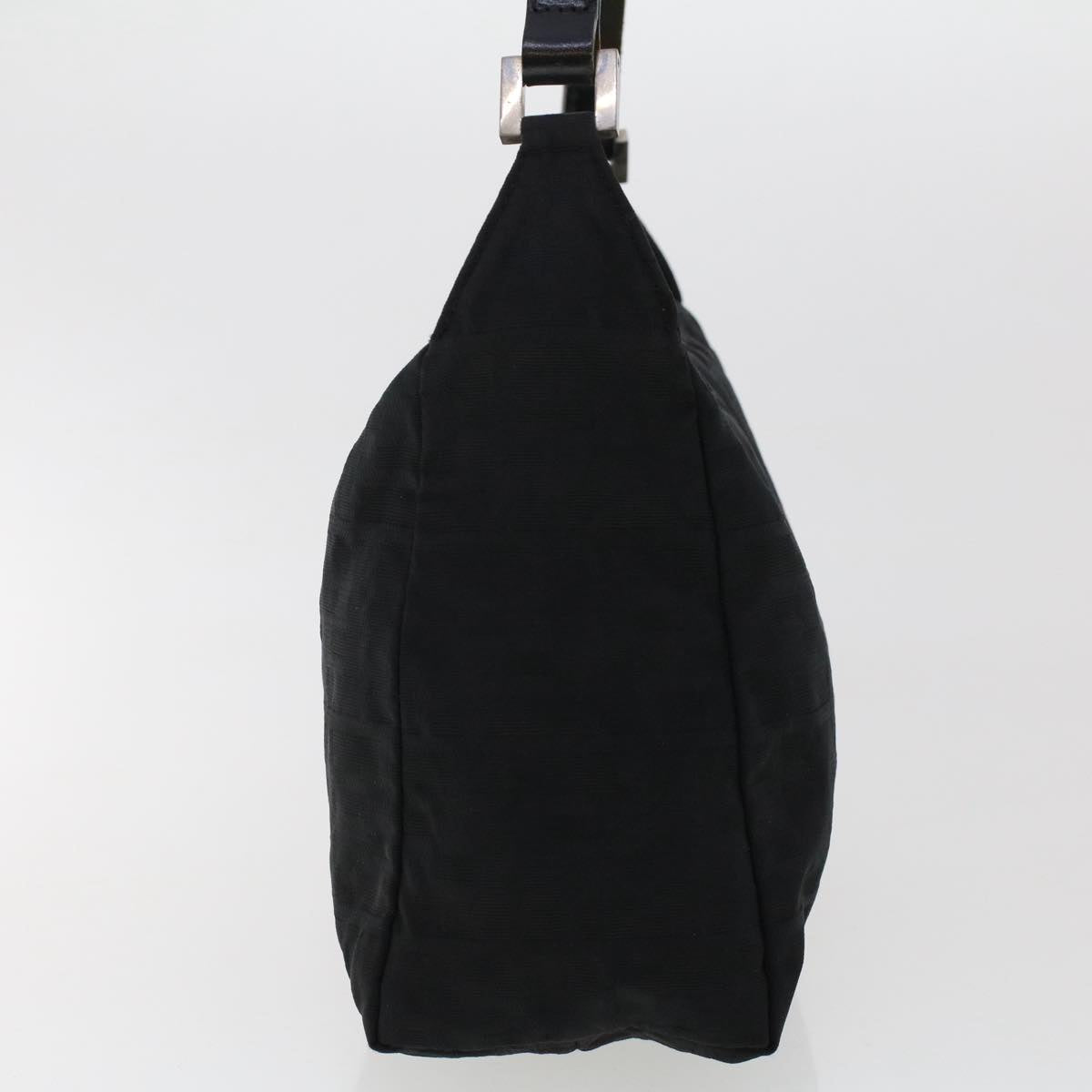 FENDI Zucca Canvas Shoulder Bag Nylon Black 50534