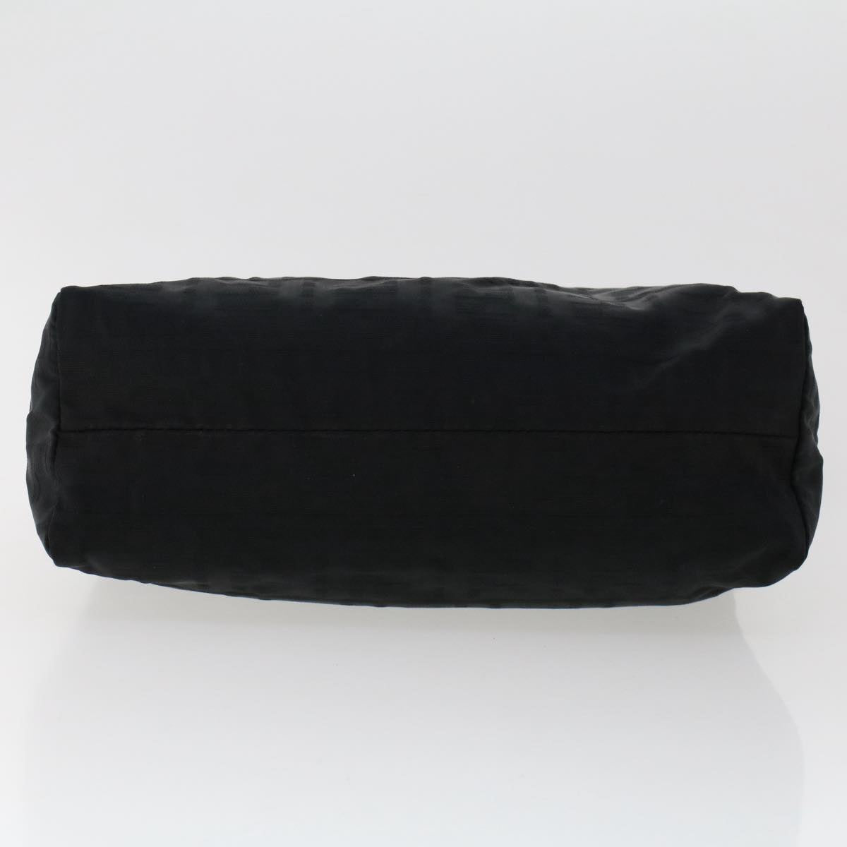 FENDI Zucca Canvas Shoulder Bag Nylon Black 50534