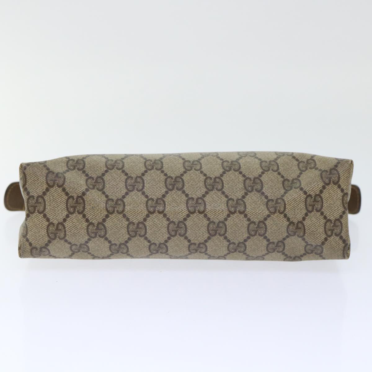 GUCCI GG Canvas Pouch PVC Leather Beige 50547