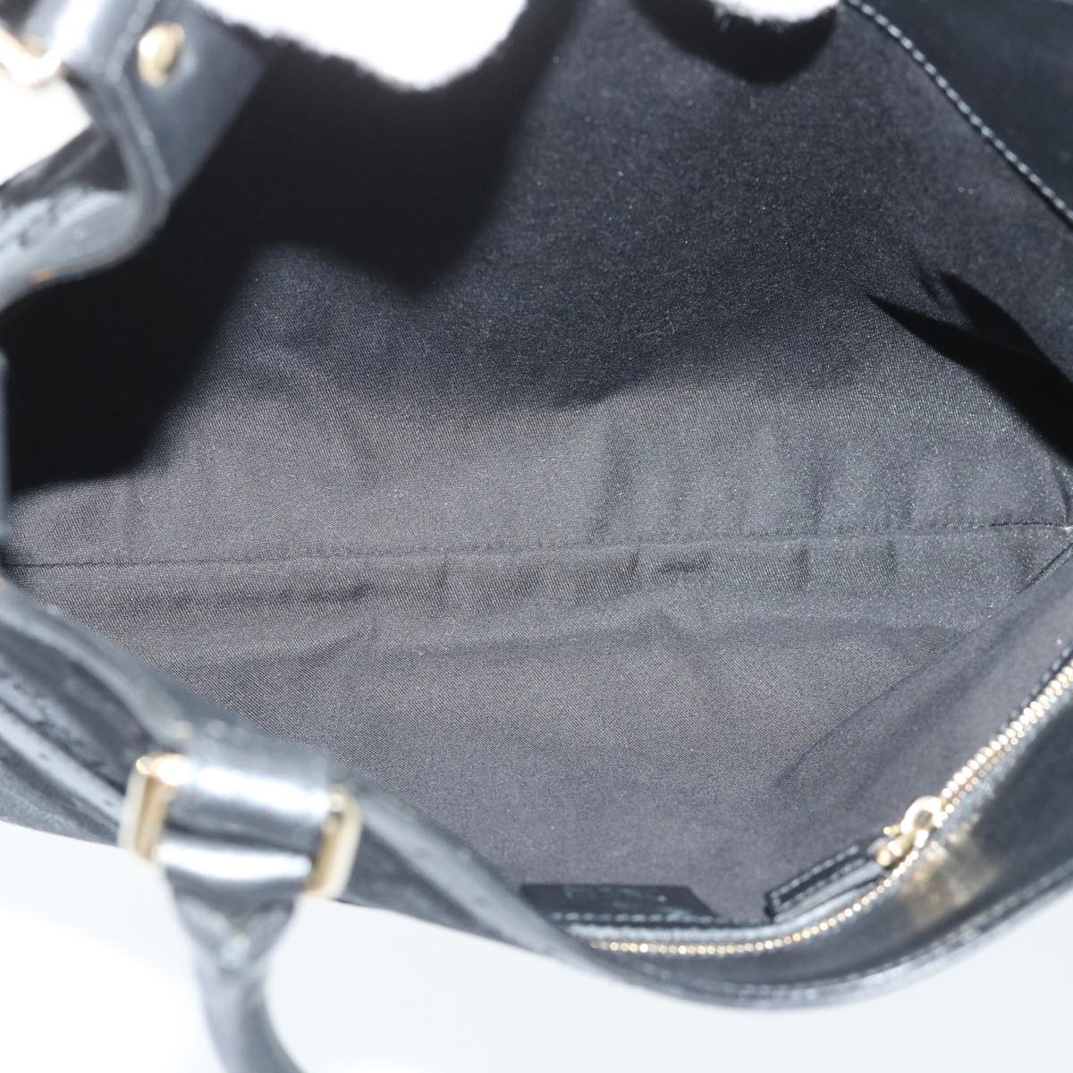 GUCCI GG Canvas Interlocking Web Sherry Line Shoulder Bag Black 50554