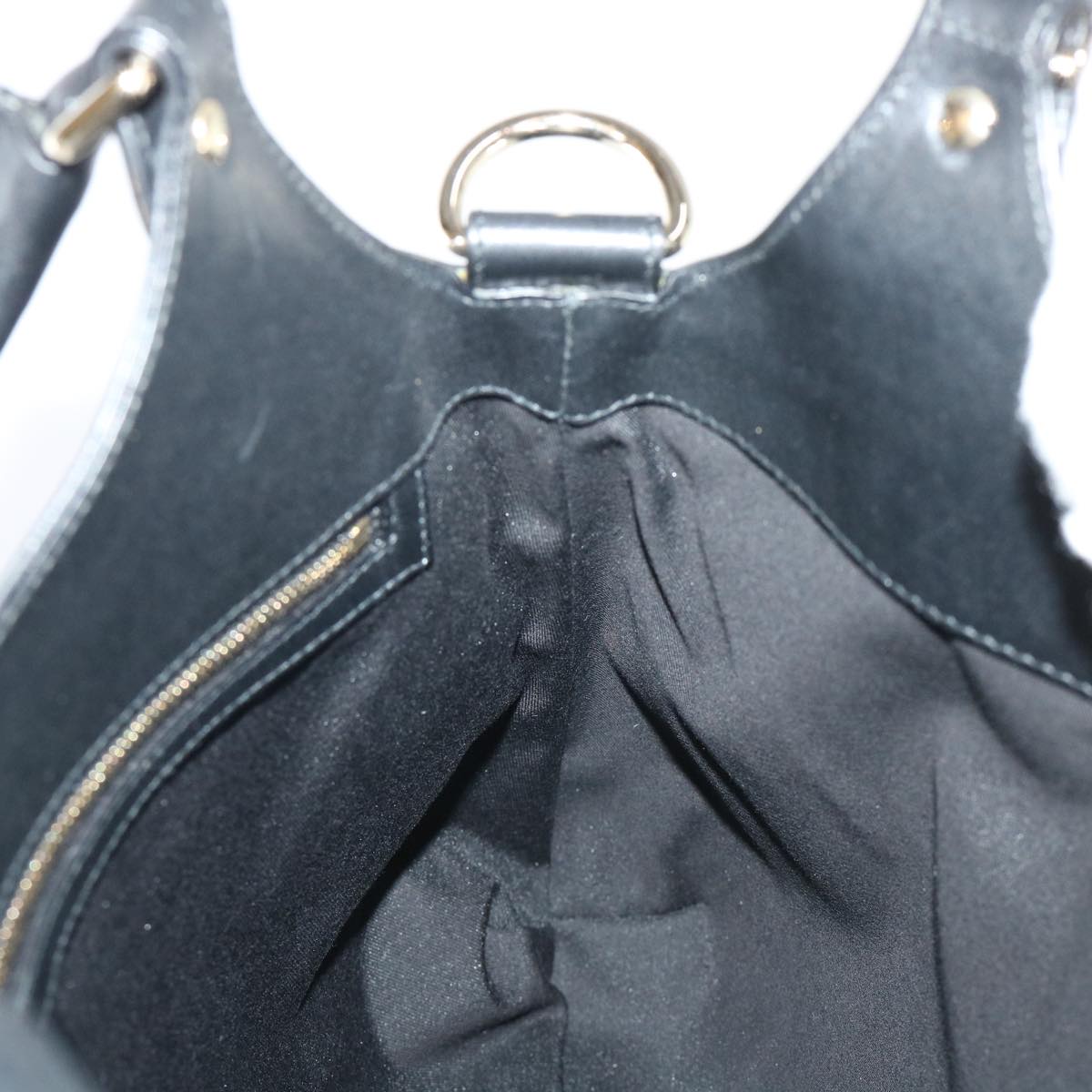GUCCI GG Canvas Interlocking Web Sherry Line Shoulder Bag Black 50554