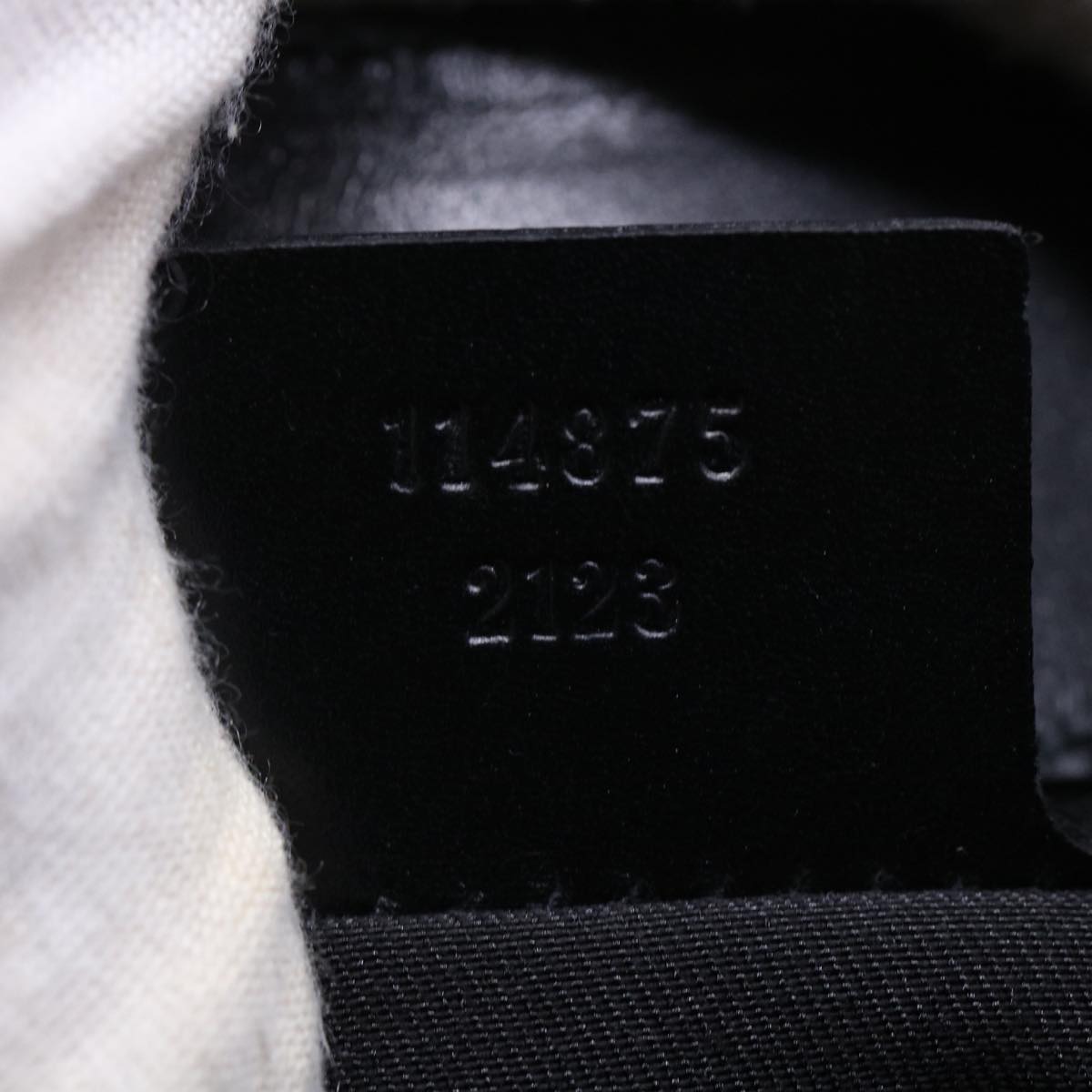 GUCCI GG Canvas Interlocking Web Sherry Line Shoulder Bag Black 50554