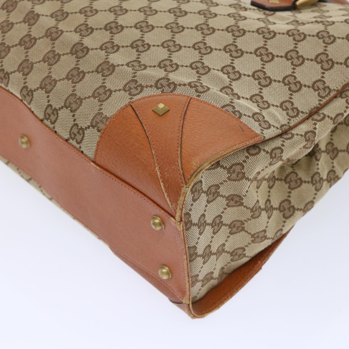 GUCCI GG Canvas Hand Bag Beige Brown 120897 50574