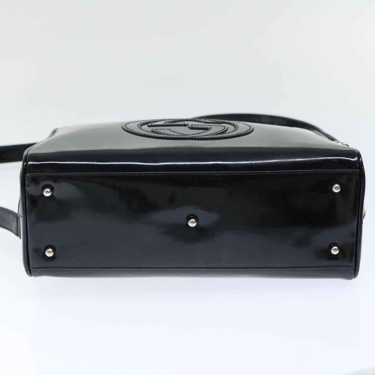 GUCCI Hand Bag Patent leather 2way Black 000.1274.0505 50588