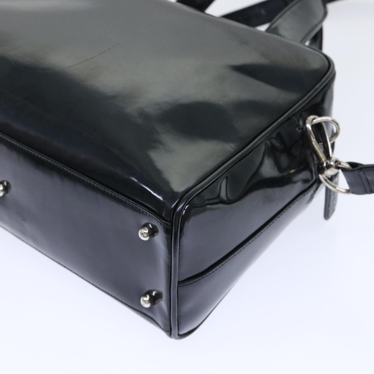 GUCCI Hand Bag Patent leather 2way Black 000.1274.0505 50588