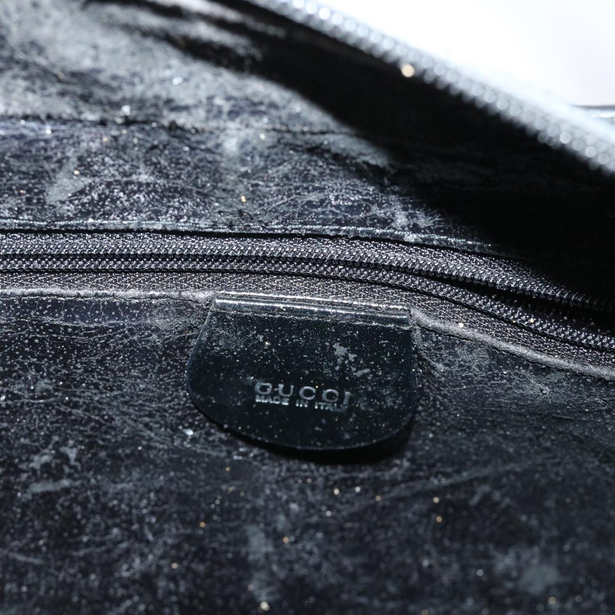 GUCCI Hand Bag Patent leather 2way Black 000.1274.0505 50588