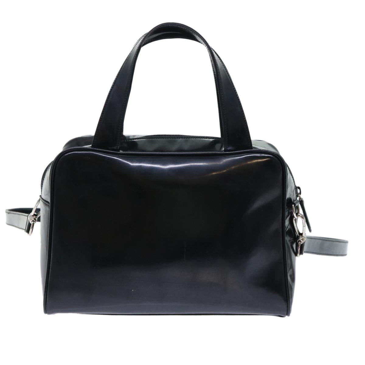 GUCCI Hand Bag Patent leather 2way Black 000.1274.0505 50588
