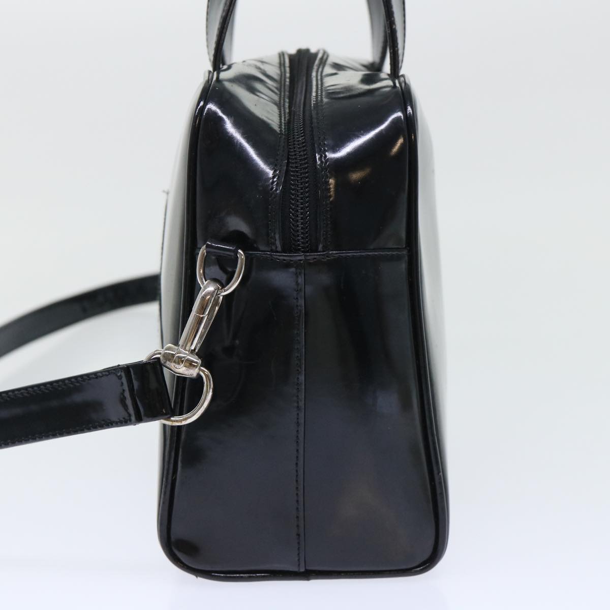 GUCCI Hand Bag Patent leather 2way Black 000.1274.0505 50588