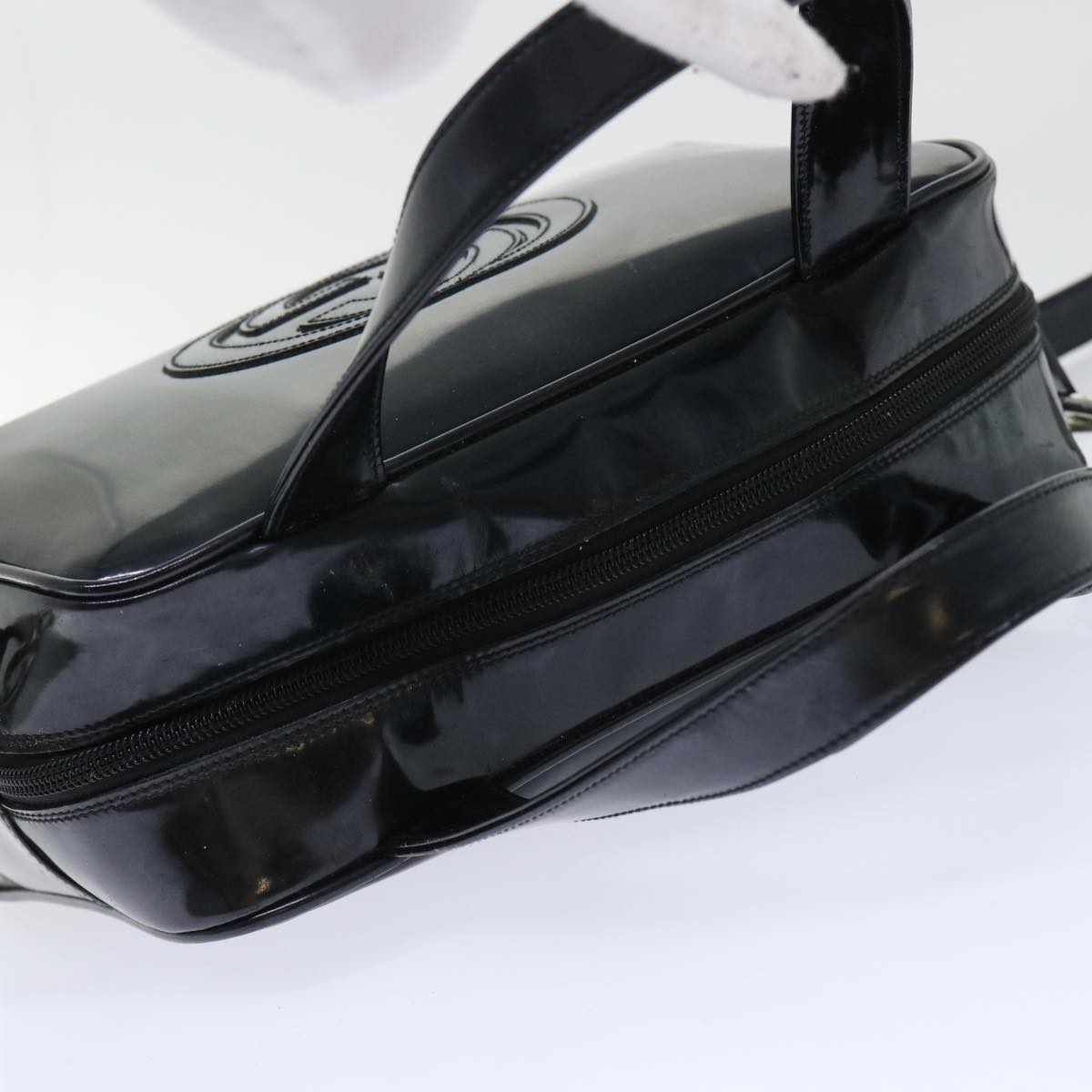 GUCCI Hand Bag Patent leather 2way Black 000.1274.0505 50588