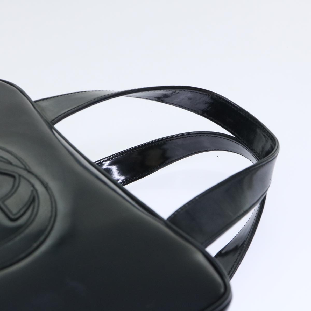 GUCCI Hand Bag Patent leather 2way Black 000.1274.0505 50588