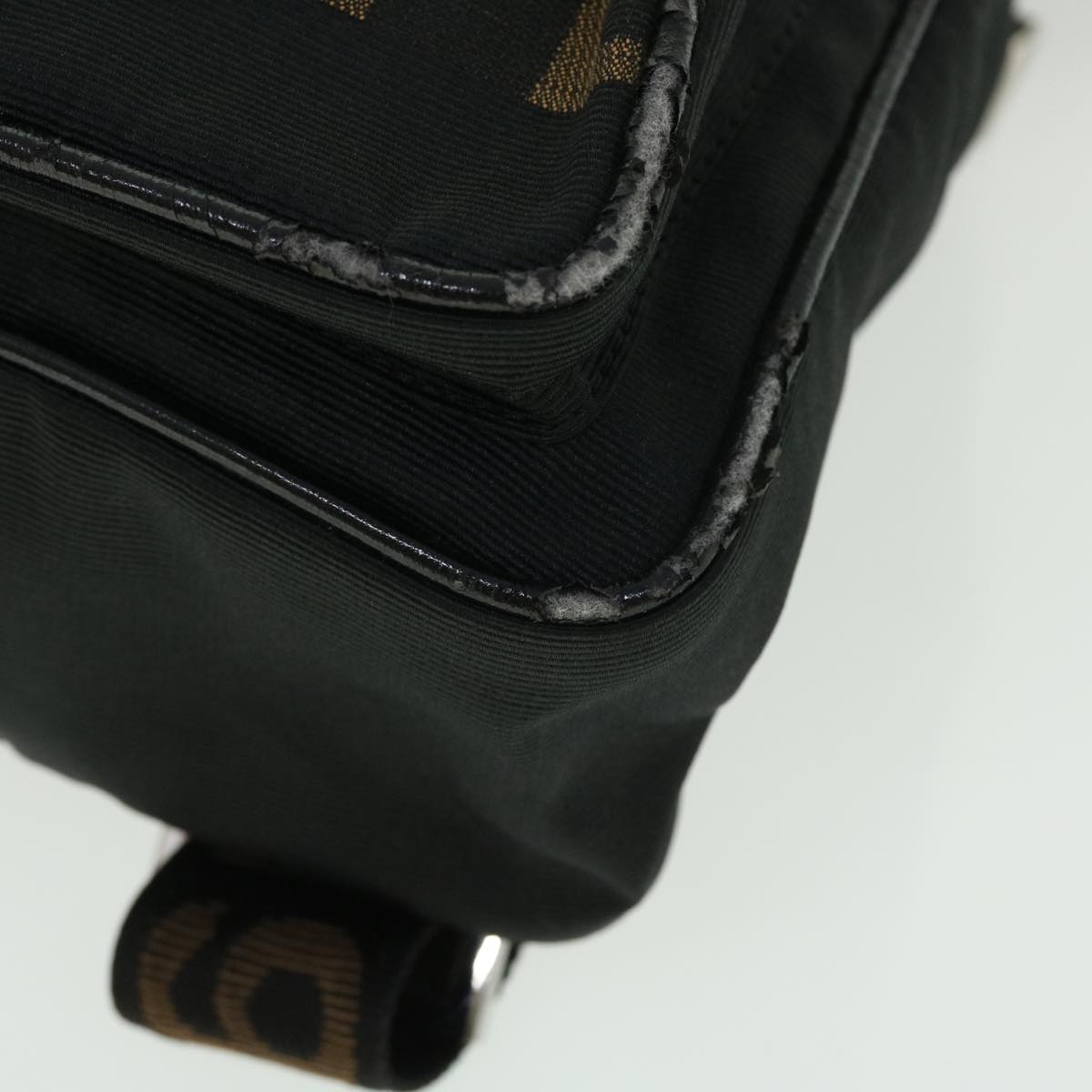 FENDI Backpack Nylon Black 50596