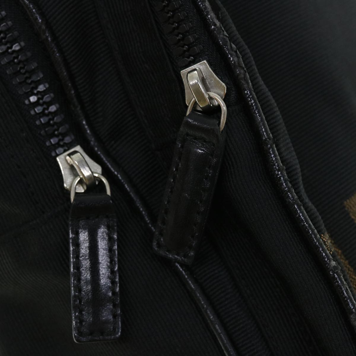 FENDI Backpack Nylon Black 50596