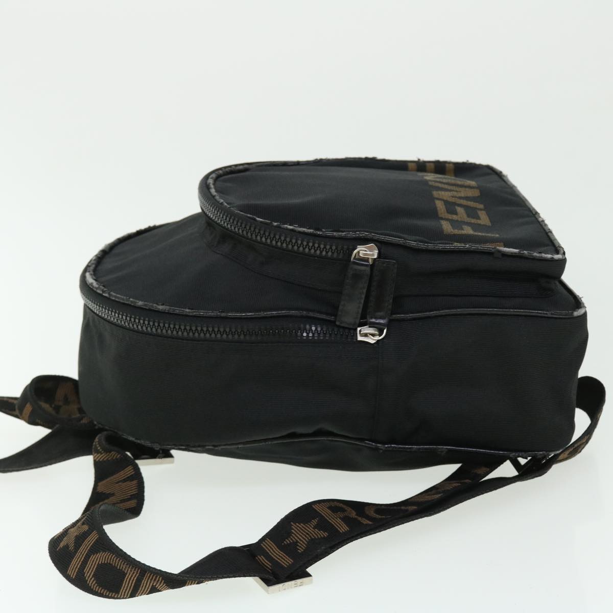 FENDI Backpack Nylon Black 50596