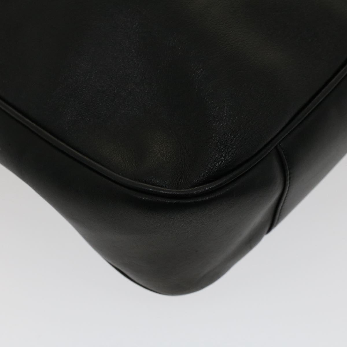 GUCCI Bamboo Shoulder Bag Leather 2way Black 50597