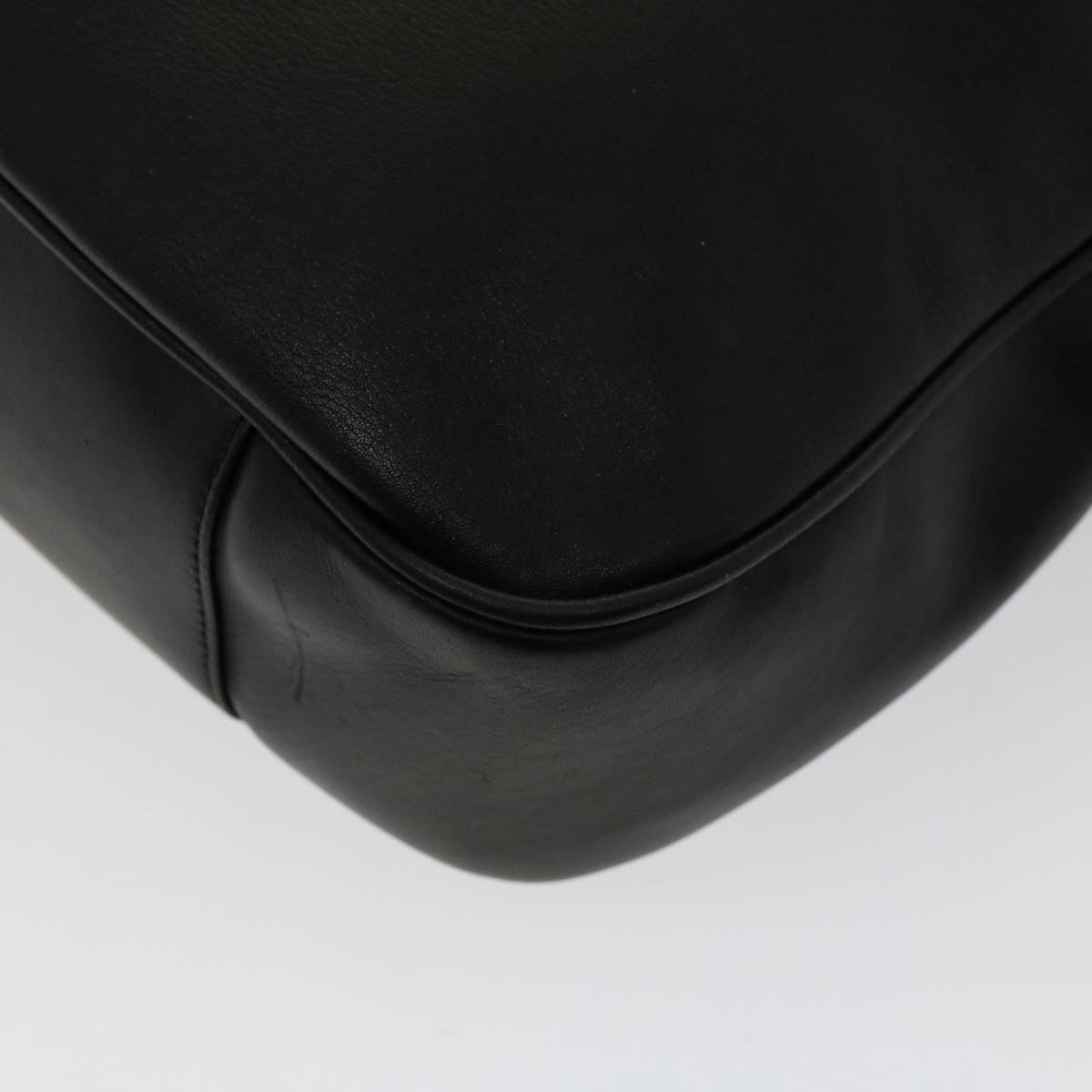GUCCI Bamboo Shoulder Bag Leather 2way Black 50597