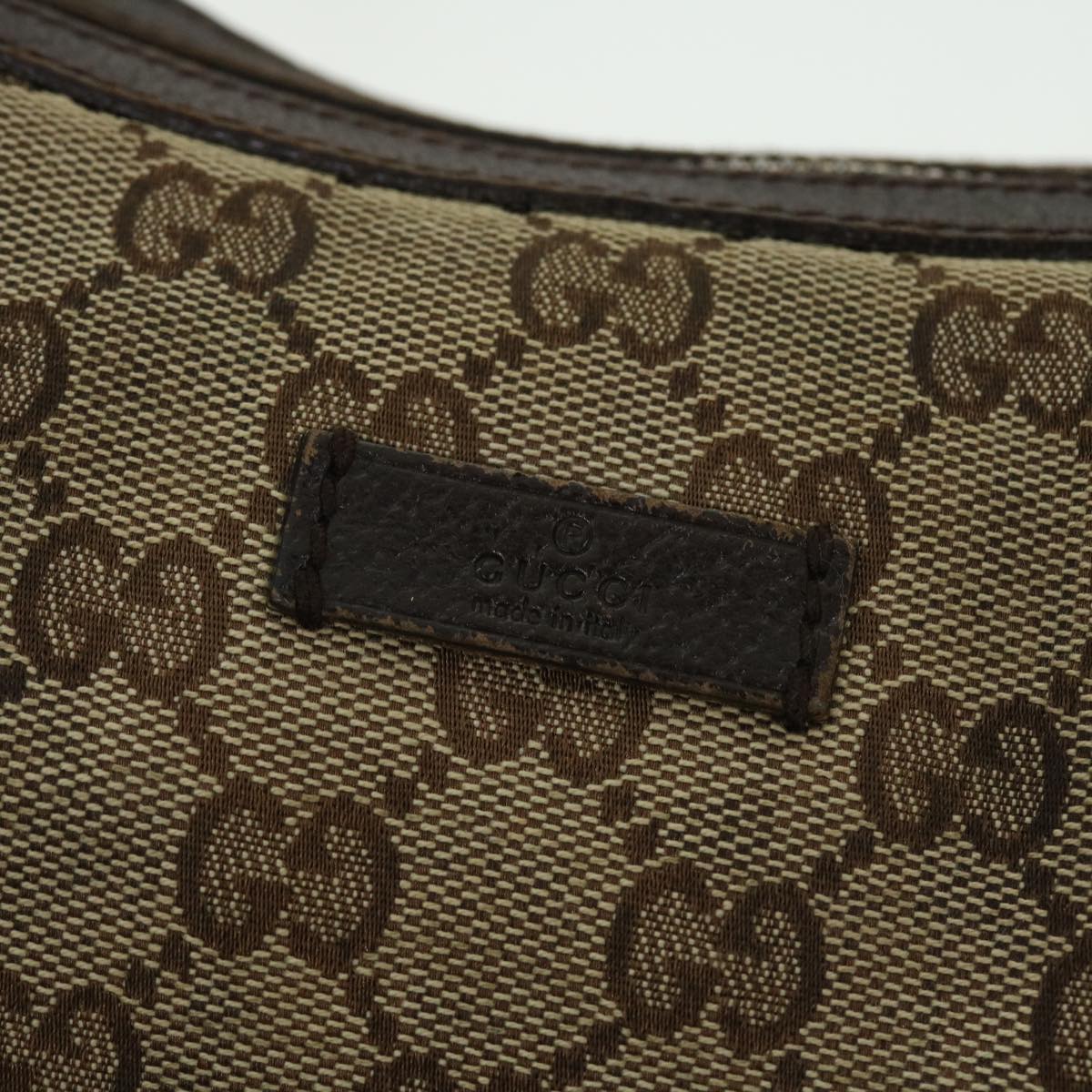 GUCCI GG Canvas Shoulder Bag Beige 122790 50738
