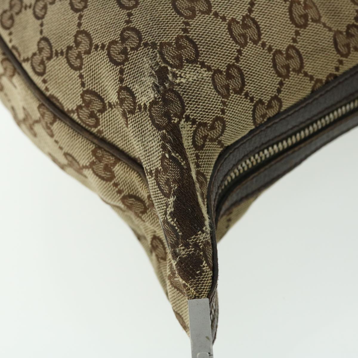 GUCCI GG Canvas Shoulder Bag Beige 122790 50738