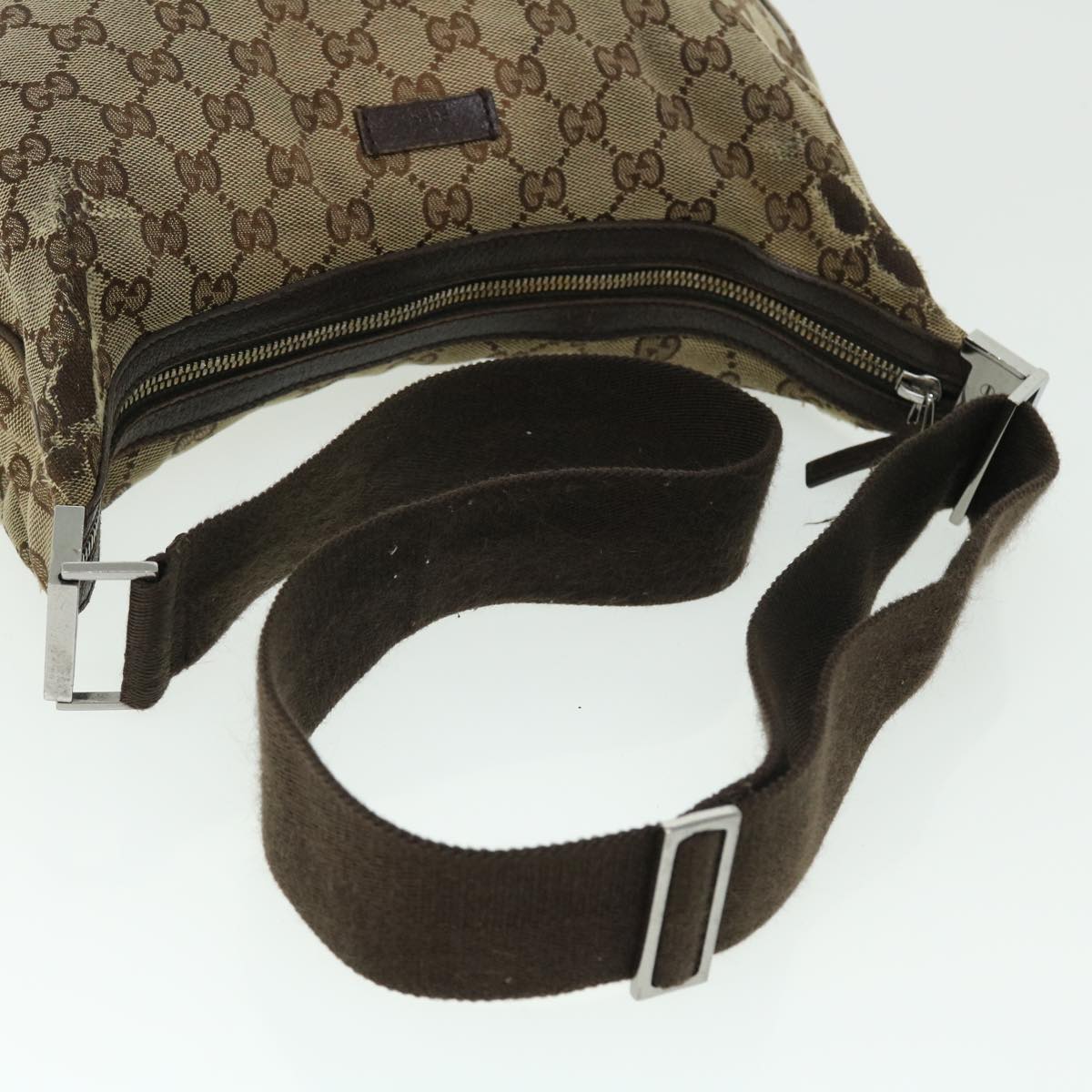 GUCCI GG Canvas Shoulder Bag Beige 122790 50738