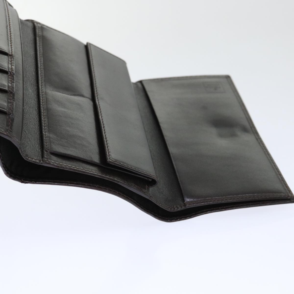 FENDI Zucca Canvas Wallet Black Brown 50751