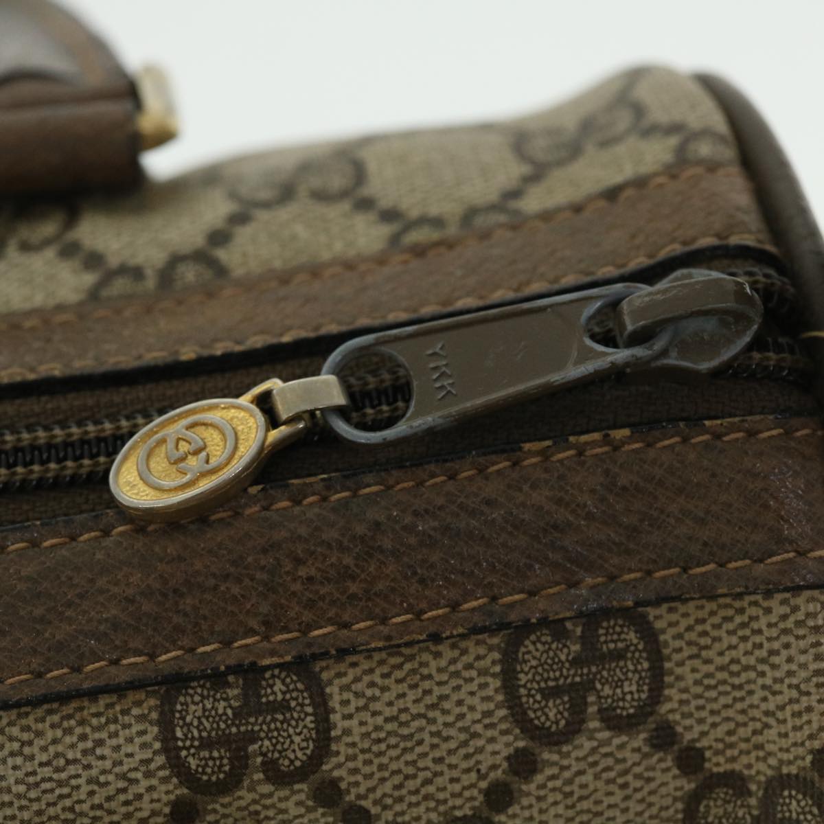 GUCCI GG Canvas Web Sherry Line Boston Bag Beige Red Green 39.02.006 50772