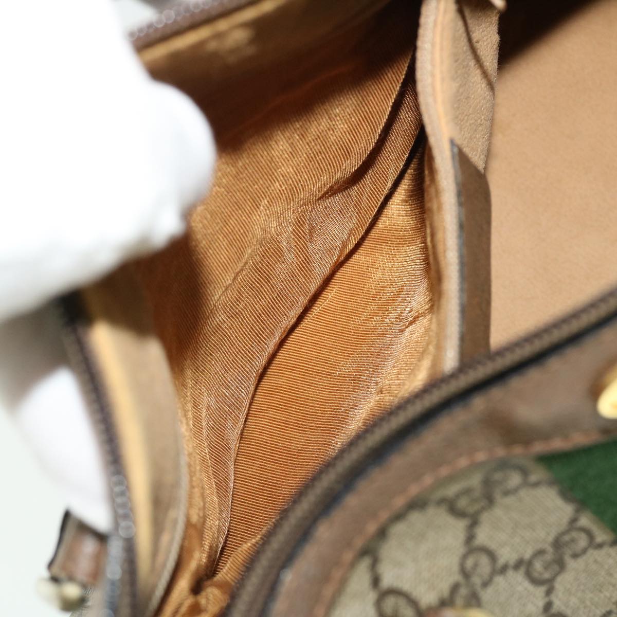 GUCCI GG Canvas Web Sherry Line Boston Bag Beige Red Green 39.02.006 50772