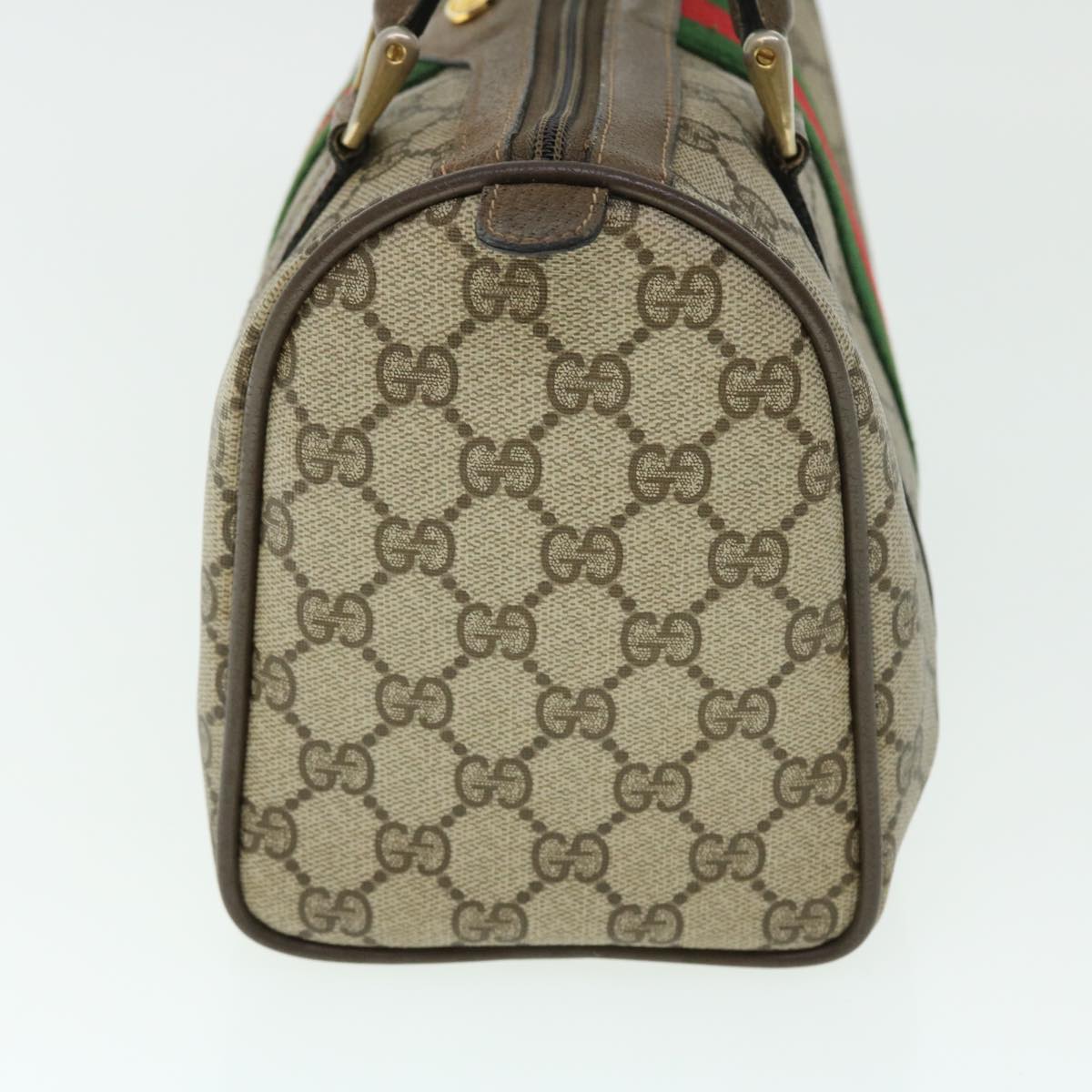 GUCCI GG Canvas Web Sherry Line Boston Bag Beige Red Green 39.02.006 50772