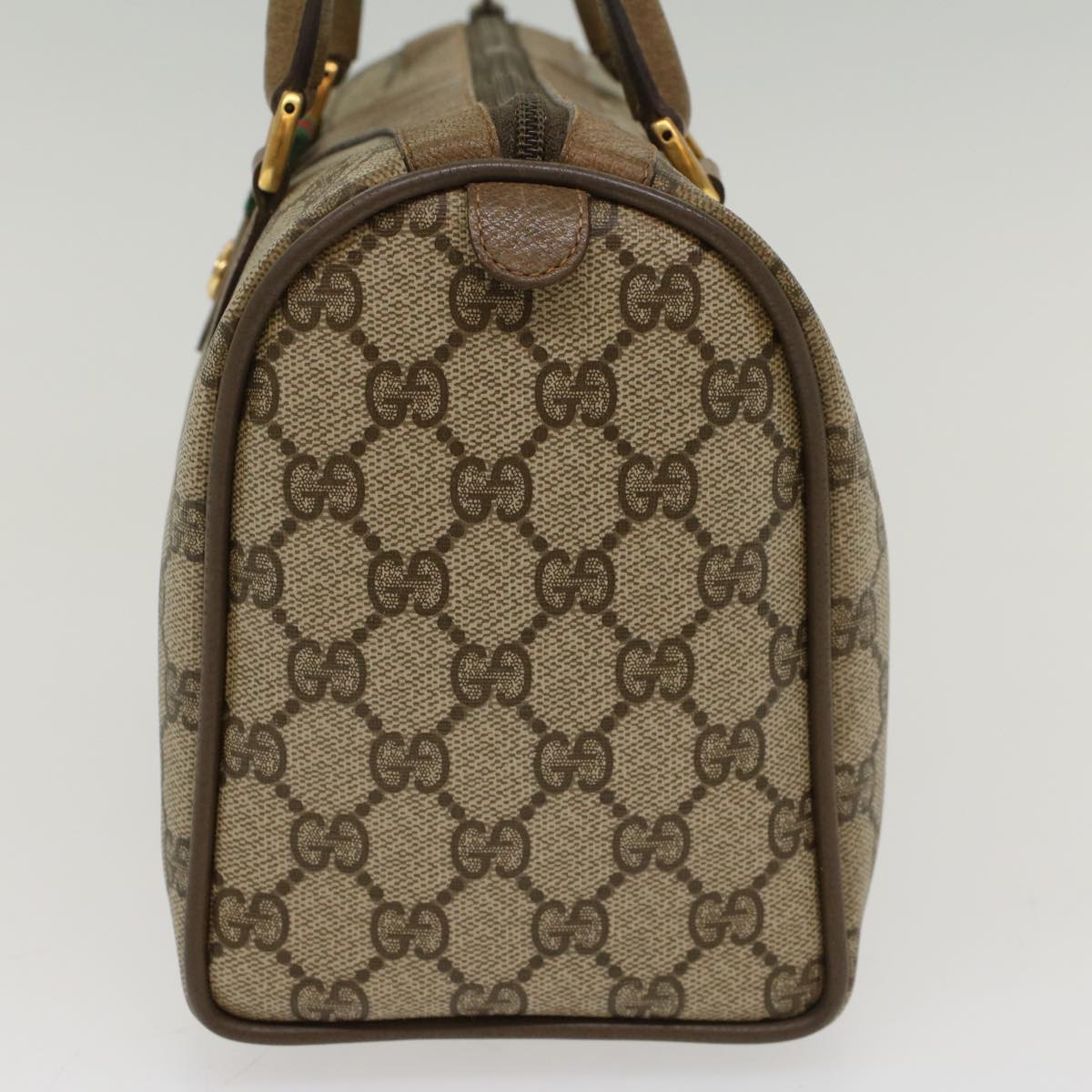 GUCCI GG Canvas Web Sherry Line Boston Bag Beige Red Green 116.02.006 50790