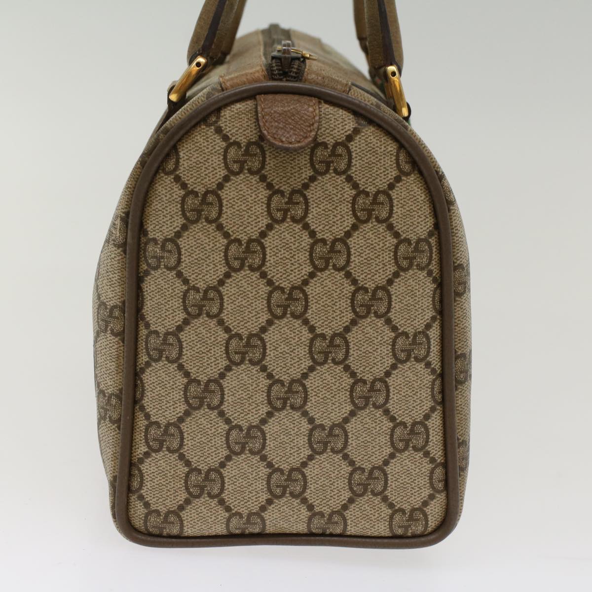 GUCCI GG Canvas Web Sherry Line Boston Bag Beige Red Green 116.02.006 50790