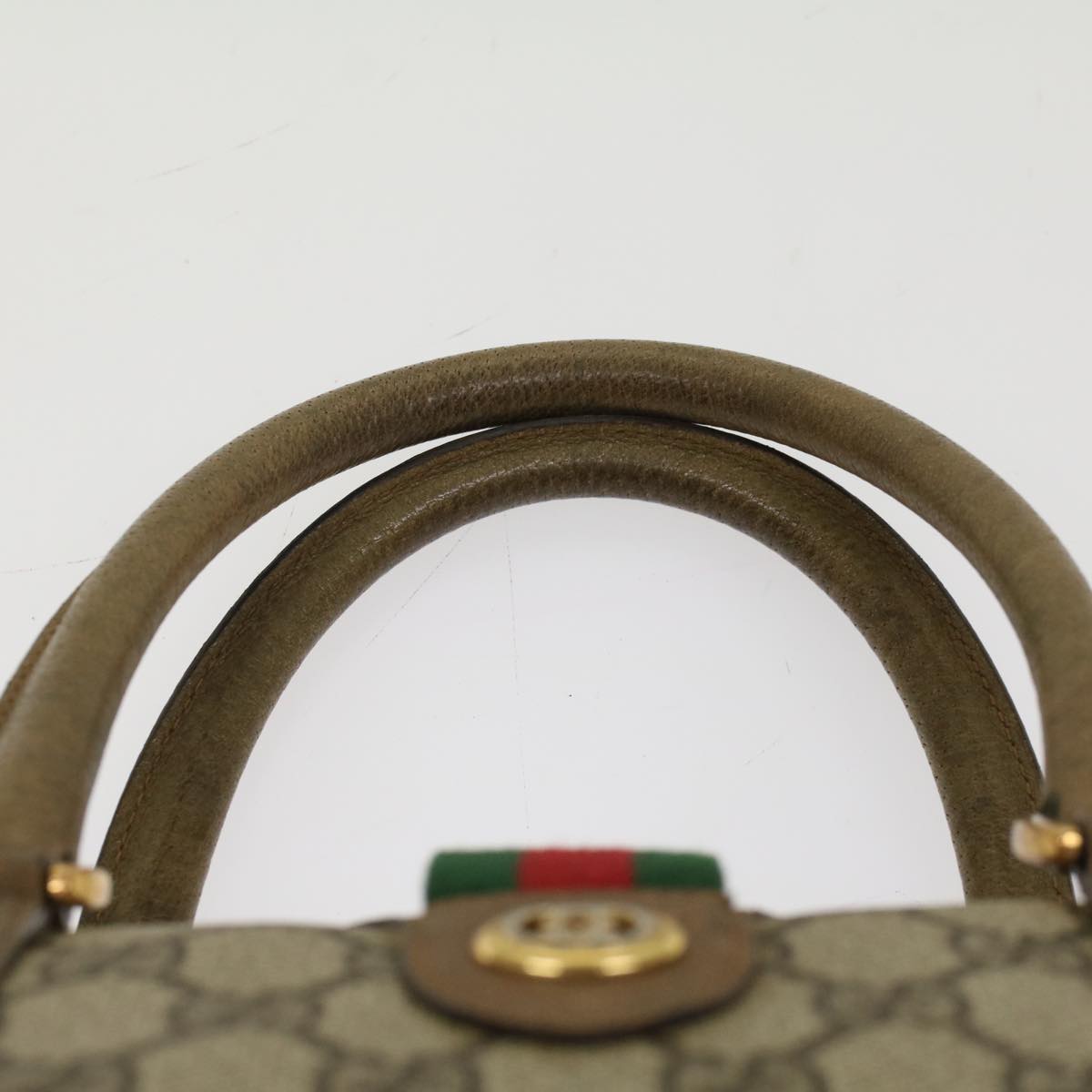 GUCCI GG Canvas Web Sherry Line Boston Bag Beige Red Green 116.02.006 50790