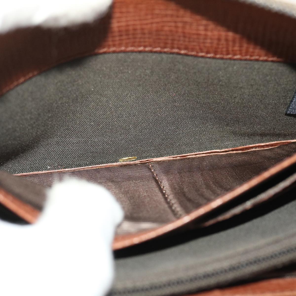 FENDI Zucca Canvas Long Wallet Black Brown 50814