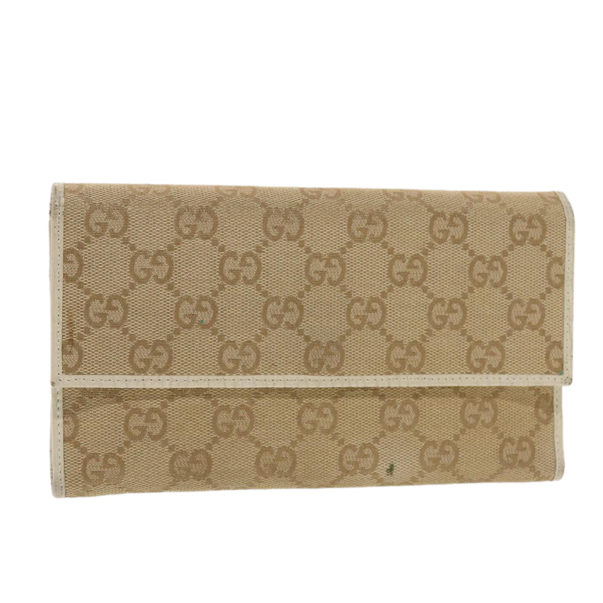 GUCCI GG Canvas Long Wallet Beige 257303 50817