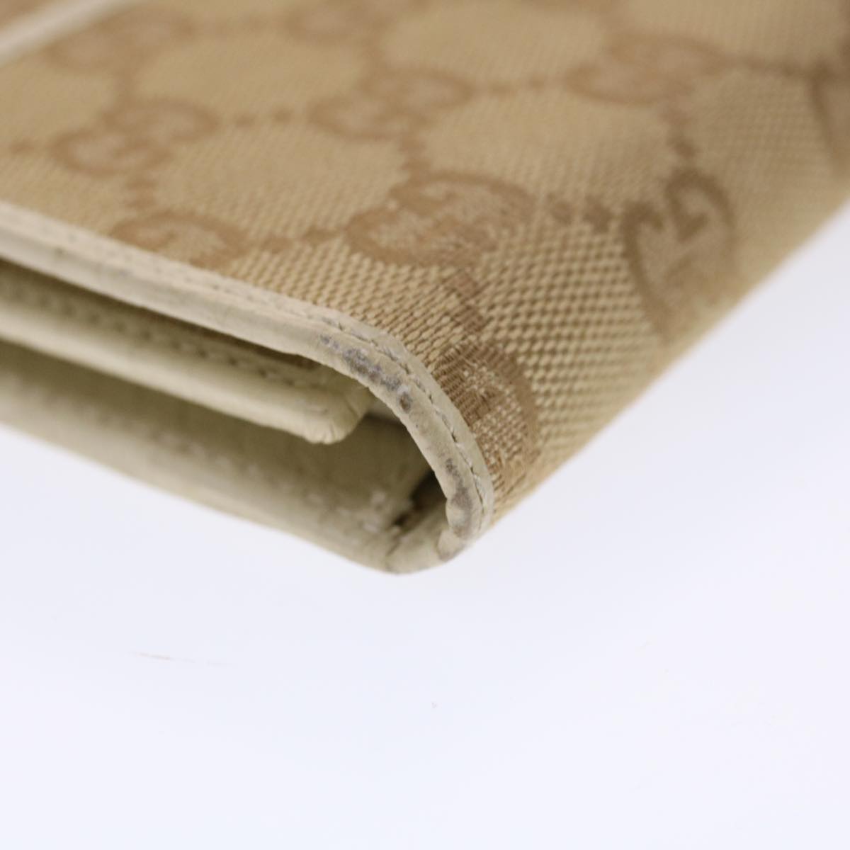 GUCCI GG Canvas Long Wallet Beige 257303 50817
