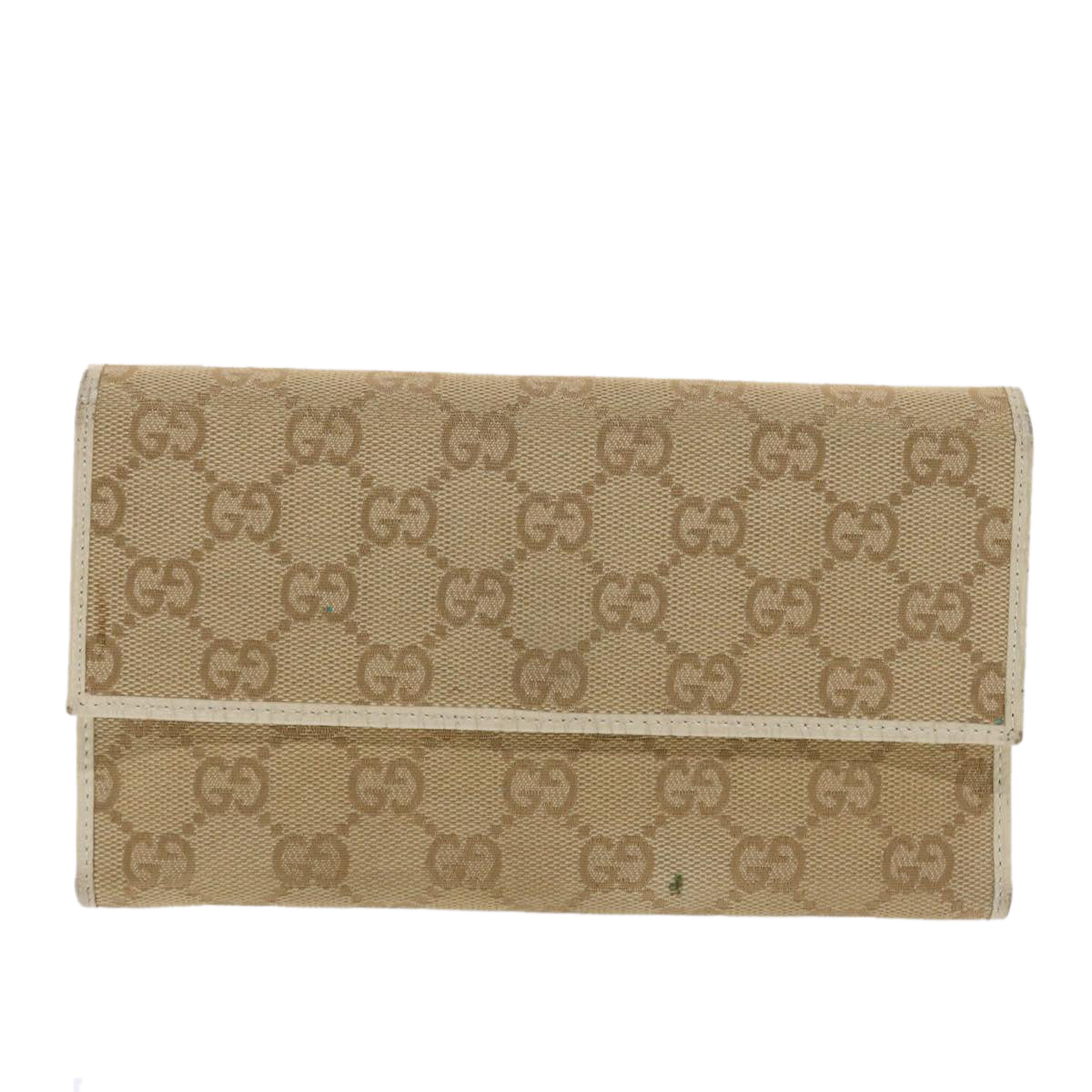 GUCCI GG Canvas Long Wallet Beige 257303 50817