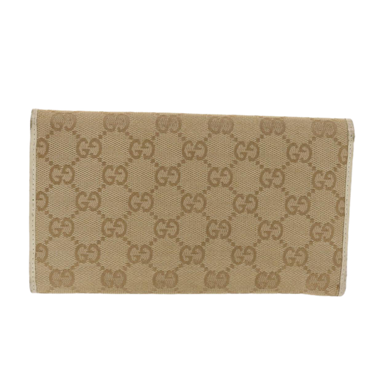 GUCCI GG Canvas Long Wallet Beige 257303 50817