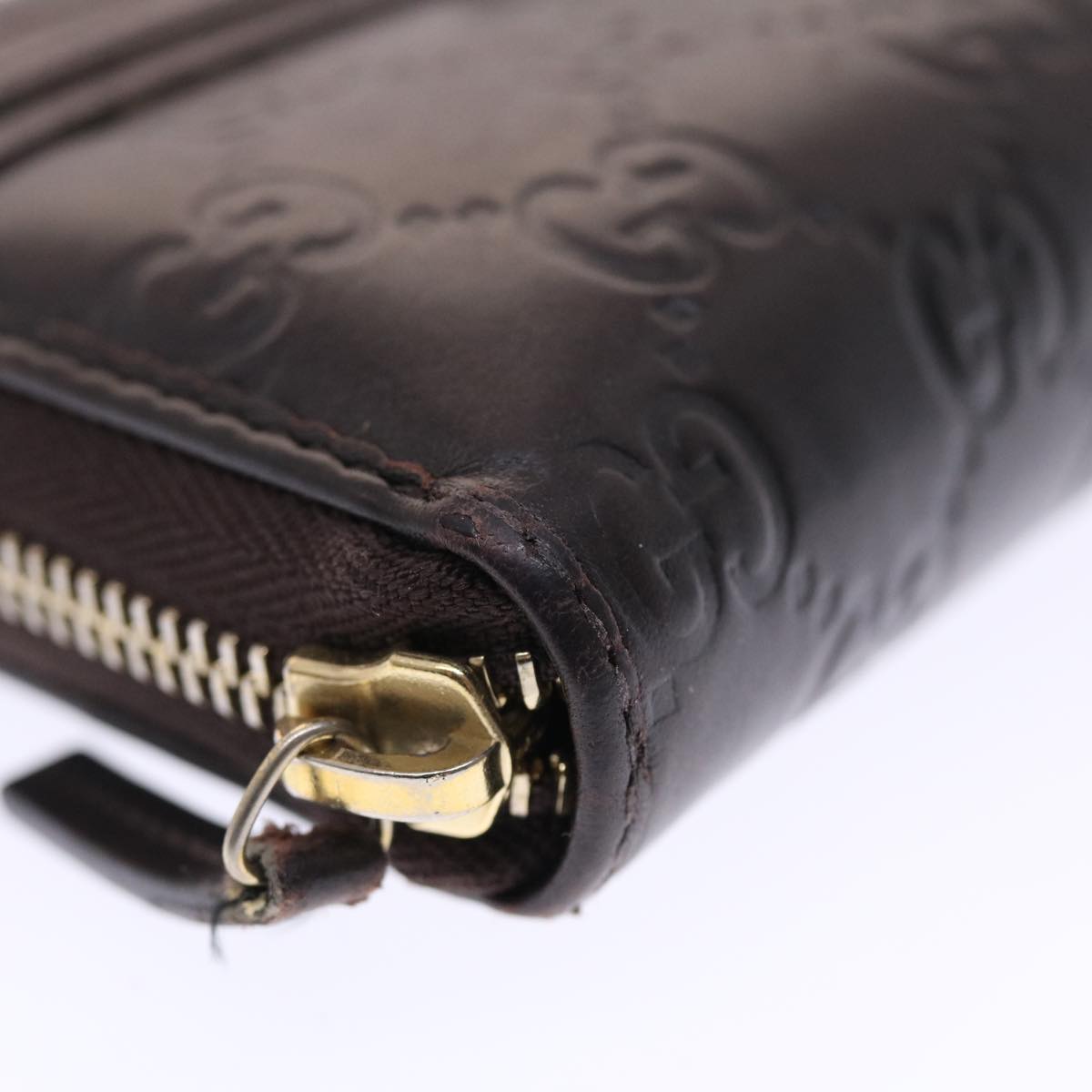 GUCCI GG Canvas Long Wallet Dark Brown 307995 50819