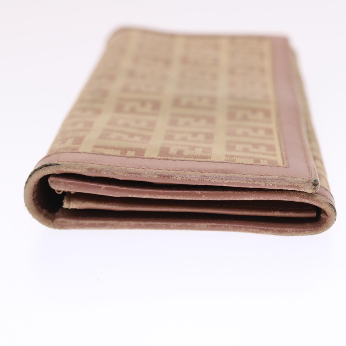 FENDI Zucchino Canvas Long Wallet Pink 50821