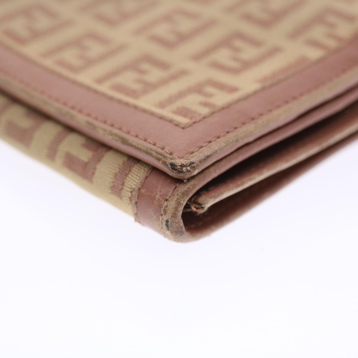 FENDI Zucchino Canvas Long Wallet Pink 50821