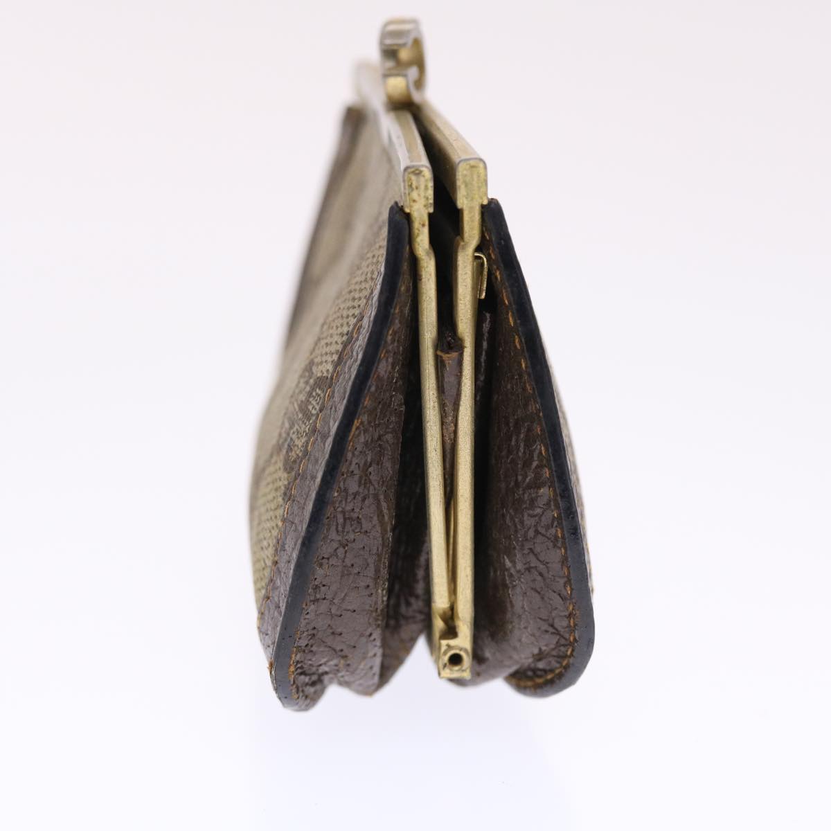 GUCCI GG Canvas Coin Purse PVC Leather Beige 50822